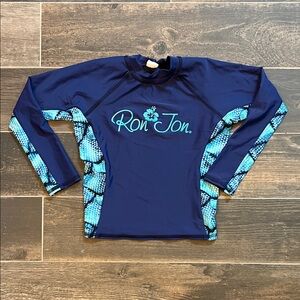 Ron Jon Kids Rashguard - Navy and Light Blue